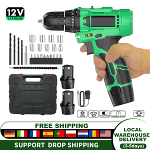 Perceuse sans fil 12V avec tournevis, vitesse variable, accessoires pour outils électriques, perçage 25mm, entrepôt local US, OEM CD-12HP 12V sans fil - Product Image 5