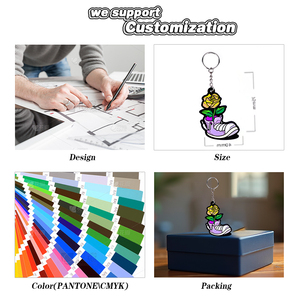 Gantungan Kunci Logam 3D Kartun Karet Lunak Kustom - Ramah Lingkungan Tidak Beracun Hadiah Promosi - Product Image 5