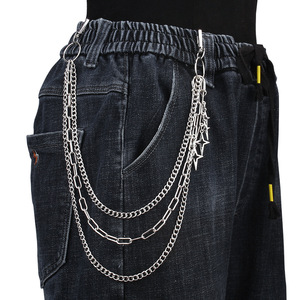 โซ่คาดเอวโลหะหลายชั้นทันสมัยพร้อมจี้รูปดาวสำหรับแฟชั่นฮิปฮอปพังก์สวมใส่ทุกวันวัสดุโลหะผสมสังกะสี - Product Image 2