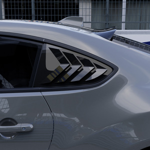 Car <b>Decals</b> Rear <b>Window</b> Louvered Triangular Piano Black Carbon Fiber Texture Adhesive ABS For Toyota GR86 Subaru BRZ 2022+ - Product Image 2