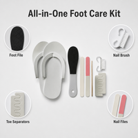 Kits Jetables Professionnels pour Manucure Pédicure et Soin des Pieds : Bains de Pieds, Limes à Ongles, Brosses et Chaussons pour Salons et Hôtels