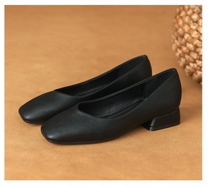 Classic Design Fashion Quality Women Low <b>Heel</b> Casual Pumps Comfortable Black <b>White</b> Ladies <b>Heels</b> Shoes - Product Image 3