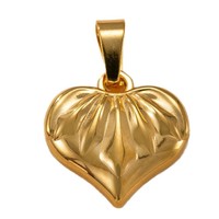 En gros, Breloques et pendentifs en acier inoxydable doré texturé, style luxe léger, en forme de cœur, pour bijoux moulés et accessoires DIY