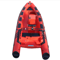 Bateau semi-rigide en aluminium 680 Hypalon de style sportif certifié CE, double modèle, pour la pêche, le surf et les activités de plein air, en PVC et fibre de verre