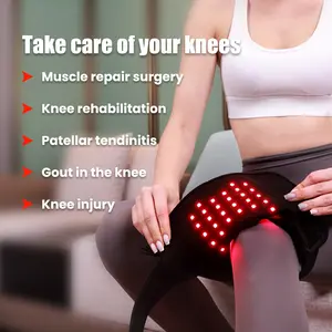 LED Red Light Therapy belt 660nm 850nm Led Red Light Therapy keen pads Led Red Infrared Light Physical Therapy with power bank