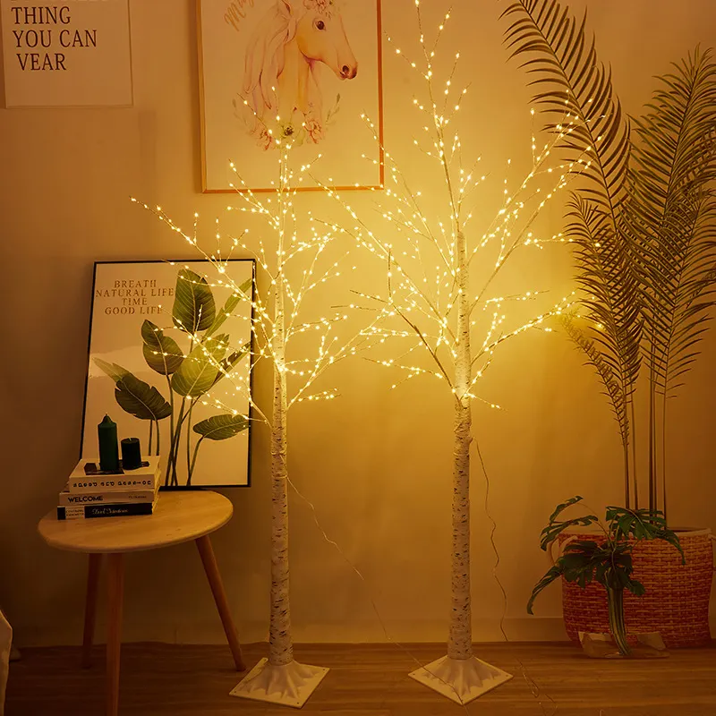 Pre Lit Birch Tree Lamp Lighted Birch Tree LED Twig Tree with Lights up for Indoor Decoration