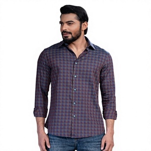 Chemises de travail décontractées pour hommes en polyester/coton, anti-plis, anti-boulochage, respirantes, séchage rapide, tissu tissé 280g, collection automne - Product Image 6