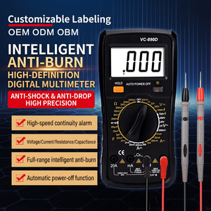 Multimètre numérique Vc890d 4 chiffres 1000V 20A avec arrêt automatique et fils de test - Product Image 1