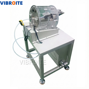 Custom-Made Stainless Steel <strong>Vibration</strong> Drum <strong>Feeder</strong> with Motor &amp; PLC Transparent Cover for Feeding &amp; Orientating Materials - Product Image 1