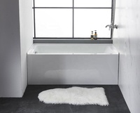 Baignoire à encadrement mural 3 côtés de qualité supérieure, 60x32 pouces, norme nord-américaine, populaire pour les hôtels, baignoires intérieures