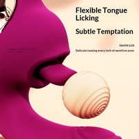 Vibrateur 3-en-1 pour stimulation de la langue, des lèvres et du point G – Masturbateur féminin pour adultes