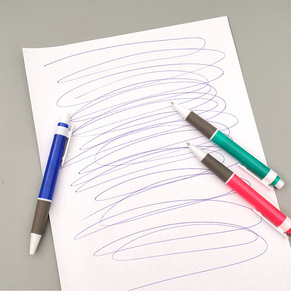 Office Supplies Colored Push-Button Ballpoint <b>Pen</b> Plastic Bullet Tip Blue 0.7mm Ballpoint <b>Pen</b> - Product Image 4