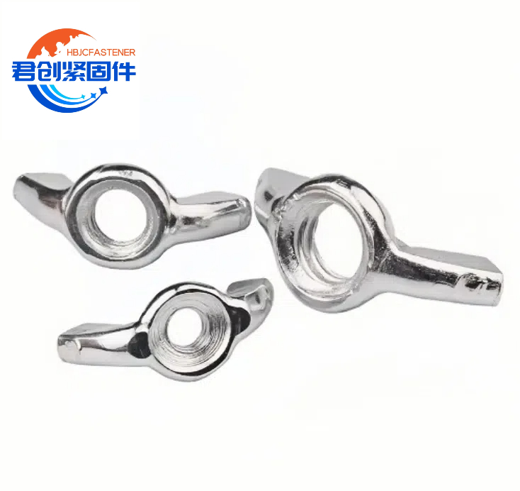 Hand-Tightened M3 Stainless Steel Butterfly Nut Metric Zinc Plated Butterfly-Shaped Horn Screw Cap Ingot