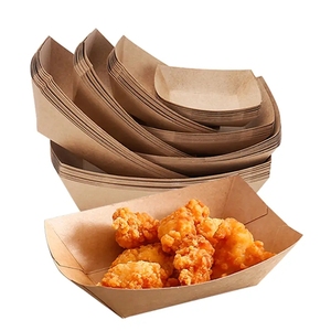 Envases Personalizados para Papas Fritas, Bandeja <span class=keywords><strong>de</strong></span> Papel Resistente a la Grasa <span class=keywords><strong>de</strong></span> 2 lb, Cajas Desechables para Alimentos, Envases para Restaurantes - Product Image 2