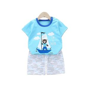 Ensemble d'été en coton à manches courtes pour enfants, nouveau style coréen, t-shirt et short pour filles, vêtements pour garçons, vêtements pour enfants - Product Image 1
