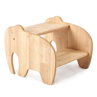 Tabouret d'appoint en bambou antidérapant pour enfants, idéal pour cuisine, salle de bain, chambre à coucher – Repose-pieds en bois écologique pour enfants – Vente en gros
