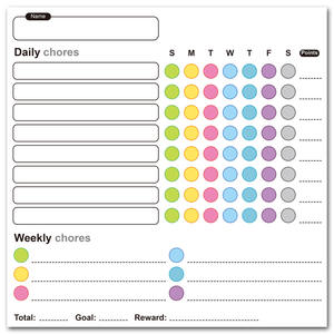 Tableau magnétique de récompenses pour enfants et famille, effaçable à sec, 10x10 pouces, personnalisable - Product Image 5