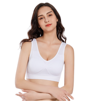 Soutien-gorge sans armatures respirant et frais pour femme, grande taille, confortable, imprimé maille, maintien élevé, dos nageur, idéal yoga