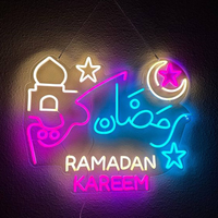 Dropshipping, conception personnalisée gratuite, enseigne au néon LED, enseigne au néon Ramadan, enseigne au néon avec logo LED pour la maison musulmane, fête islamique, décoration murale