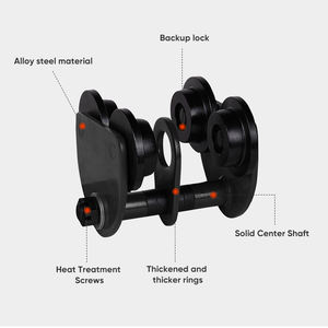 20Ton Zwaar Gelegeerd Staal Handgetrokken Sportwagen <span class=keywords><strong>Trolley</strong></span> Voor Kettingtakel Vierwielige Oem Aanpasbaar - Product Image 4