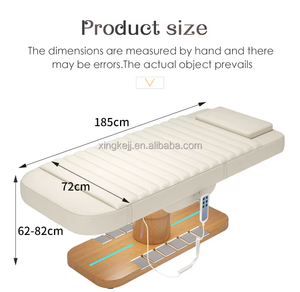 Customized Color Purple Synthetic Leather Beauty Salon Spa Massage Bed 3 Motors Electric Curved Foldable Facial Lash Bed - Product Image 5
