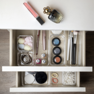 Set Organizer per cassetti a cubo da 10 pezzi di EMUCA vassoi in plastica trasparente per camere da letto bagno cucina uso domestico scatole confezionate - Product Image 2