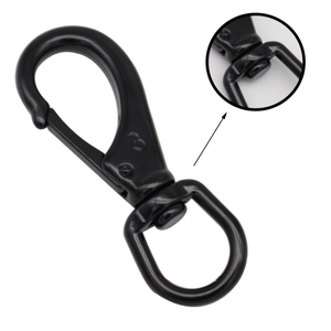 Kait jepret putar logam baja tahan karat, klip <span class=keywords><strong>Carabiner</strong></span> putar 304/316 untuk gantungan kunci - Product Image 1