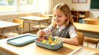 Nouveau modèle 2026, qualité alimentaire, personnalisable, silicone. Boîte à lunch portable en silicone pour enfants, conteneur à lunch, boîte à lunch.