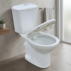 WC en céramique à poser au sol, deux pièces, à double chasse cyclonique, pour salle de bain, vente en gros à prix abordable - Product Image 2