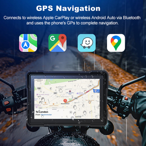 5inch Carplay Motorcycle DVR <b>Navigation</b> <b>GPS</b> Wireless CarPlay Android Auto IPX7 Display Screen Portable Moto Monitor ZC11D+TMPS - Product Image 4