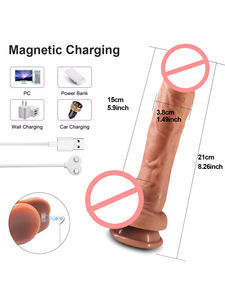 ハンドフリー自動伸縮振動ロッド女性Gスポットディルド女性ディルドバイブレーターセックスマシン - Product Image 2