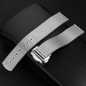 20mm Edelstahl-Armband aus gewebtem Netz mit Klapp schnalle für Uhren der Serie OM 300 600 mit gewebtem Stahl armband - Product Image 1