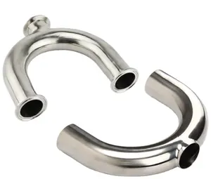 316SS American Standard Quick Install Pipe Fittings Stainless Steel Sanitary 180 Degree Tee