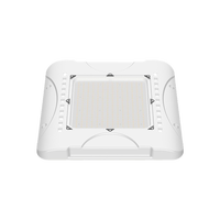 Éclairage extérieur à haut rendement lumineux pour station-service, IP65, 150W, 6500K, PF0.95, projecteur LED pour auvent avec batterie d'urgence