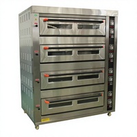 Four à gaz à 4 niveaux et 16 plaques, haute capacité, four de boulangerie commercial pour la production de masse