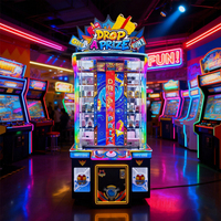 Machine de jeu d'arcade LEON Button Smasher, avec lumière LED, fonctionnement à pièces, batterie rechargeable, anglais, jeu de récompense pour enfants