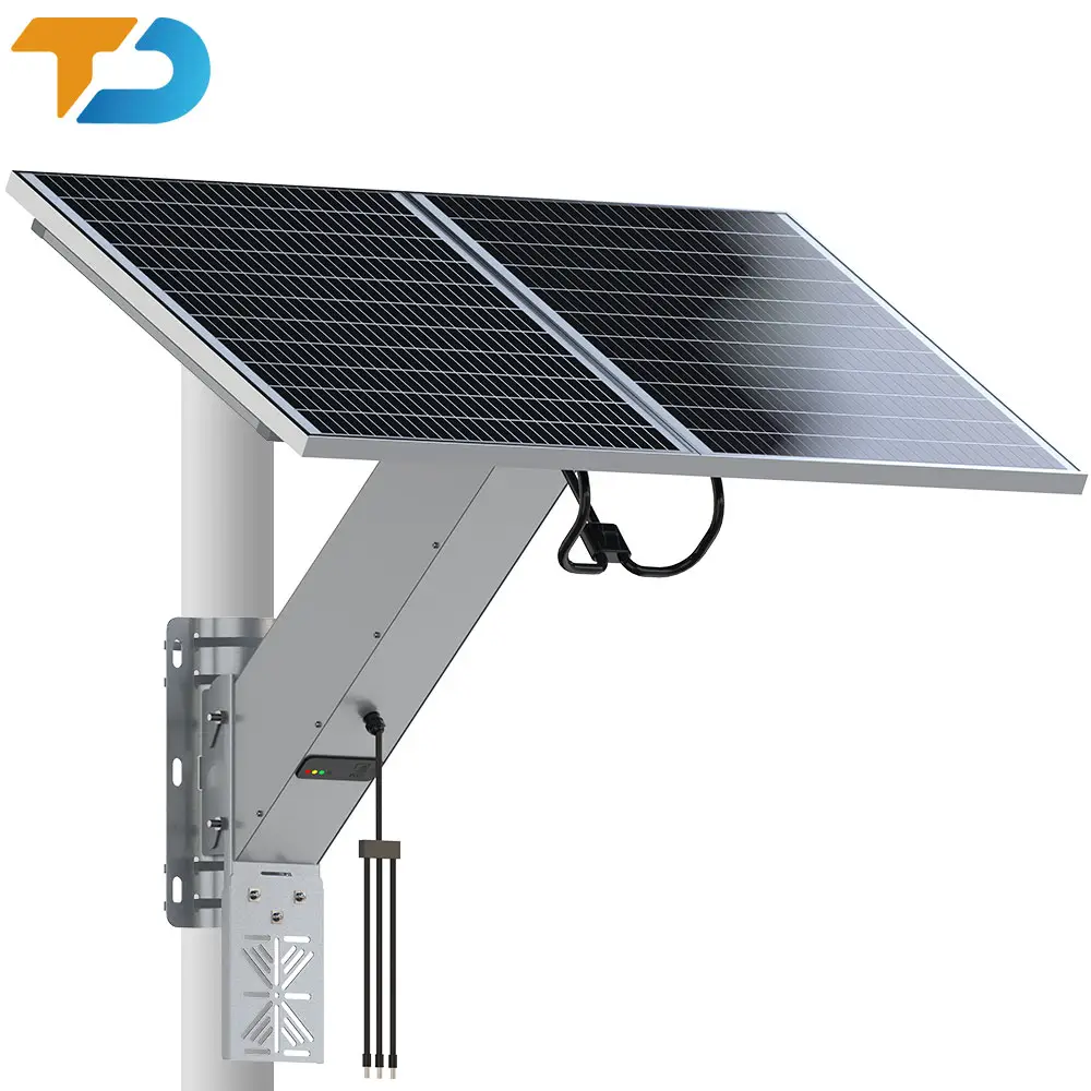 Tecdeft Odm Zonne-Energie Systeem 120W Zonnepaneel Kit Dc 12V 48V Batterij Lifepo4 Solar Camera