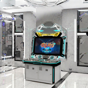 Máquina de Juego Arcade Operada con Monedas, Mesa de Juego para 2 Jugadores en Forma de T con Bloqueo de Interruptor y Llave para Canje de Créditos - Product Image 3