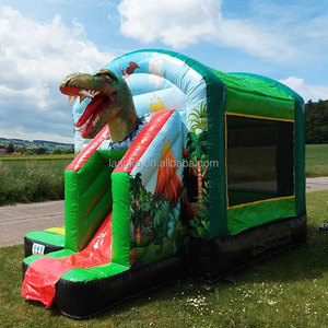 Château gonflable publicitaire pour parc à dinosaures en plein air, toboggan combiné, jeux gonflables, maison de rebond, Hupfburg - Product Image 2