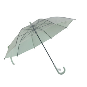 Parapluie droit de style campagnard à 6 baleines avec poignée en J, long, en fibre de verre, multifonction, pour enfants - Cadeaux publicitaires - Product Image 1