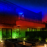 Proyector LED para Exteriores, de Largo Alcance, Decorativo para Paredes, RGB, Arcoíris, Iluminación para Fachadas de Edificios