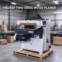 Raboteuse-Dégauchisseuse Double Face Industrielle Haute Vitesse Automatique Robuste MB208F 800 mm pour le Travail du Bois