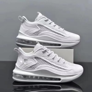 Calzado Deportivo de Moda con Amortiguación de Aire Elástica y Diseño Transpirable Zapatos Casuales Blancos Simples. - Product Image 2