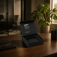 Cajas de Embalaje de Papel Plegables con Cierre Magnético Negro Mate de Lujo con Logotipo Personalizado para Joyería y Ropa, Caja de Regalo Magnética al por Mayor