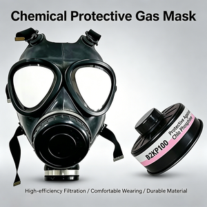Masque de protection industriel FNJ05A, protection intégrale du visage, <span class=keywords><strong>filtre</strong></span> <span class=keywords><strong>à</strong></span> charbon actif 3 couches, réutilisable, en caoutchouc, anti-poussière - Product Image 1