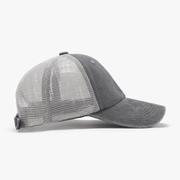 Gorra de béisbol de malla de 6 paneles, lavable, 100% algodón, estilo casual deportivo unisex, ajustable, con bordado personalizable, para viaje