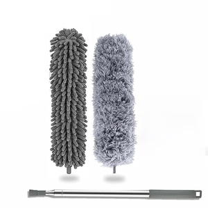 Mini-plumeau en microfibre écologique avec perche télescopique de 30 à 100 pouces, brosses de nettoyage pliables et lavables - Product Image 2