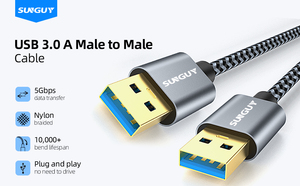 Factory Wholesale SUNGUY Nylon Braided Type 5Gbps High Speed <b>USB</b> Data <b>Charging</b> <b>Cable</b> <b>cable</b> de carga cavo di ricarica - Product Image 2