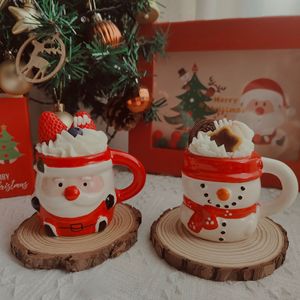 Christmas Santa Snowman Ceramic Jar Scented Candle Wholesale Fragrance <b>Gift</b> <b>Box</b> Xmas Home Decor Aromatherapy Candle - Product Image 2