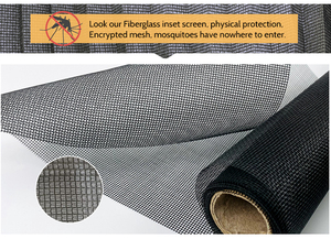 Rouleaux de <span class=keywords><strong>moustiquaire</strong></span> en polyester noir imperméable de haute qualité, anti-mouches, anti-insectes, anti-poussière, pour portes et fenêtres - Product Image 5